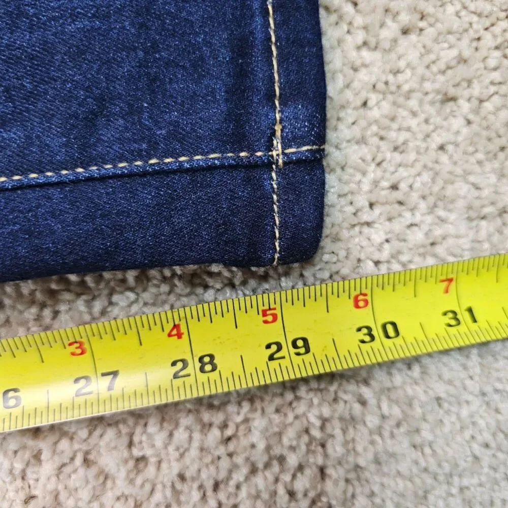 INC International Concepts INC Denim Mid Rise Skinny Jeans Dark Wash 12 32x29.5